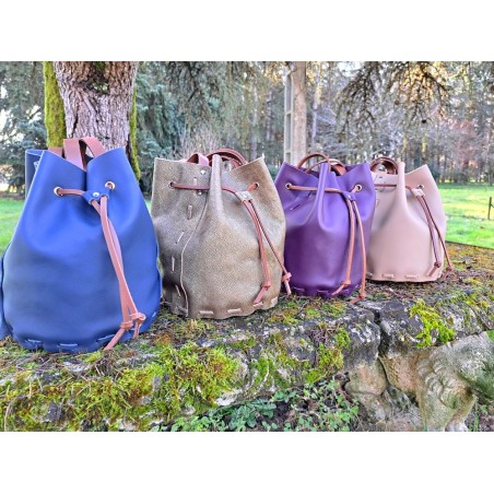 Box DIY - TUTO sac seau sans couture - coffret cuir - maroquinerie - Cuirenstock