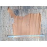 Demi-peau de cuir de veau écailles de poisson - Fauve - Cuir en stock