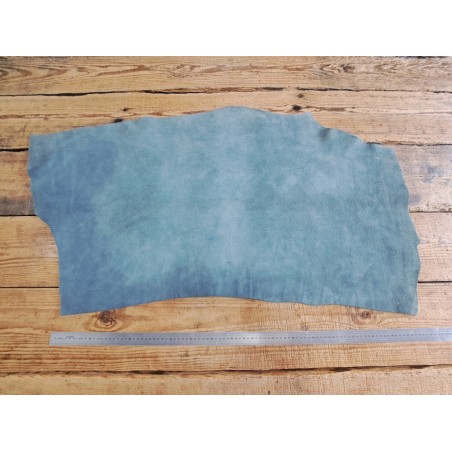 Collet de vache bleu horizon tannage végétal grainé