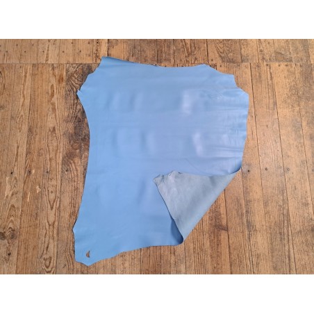 Peau de cuir de chèvre bleu ciel - Cuir en Stock