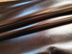 Peau de cuir de chèvre métallisé - Dark silver - Cuir en Stock