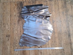 Peau d'agneau métallisé - Silver - Maroquinerie - Cuir en Stock