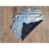 Peau de chèvre métallisé - Gris métal - Cuir en Stock