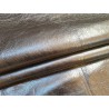 Peau de chèvre métallisé - Gris métal - Cuir en Stock