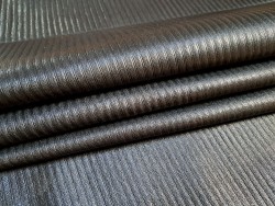 Lot de 3 peaux de cuir stretch identiques linéaires-Noir-Cuir en stock