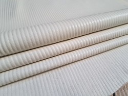 Lot de 3 peaux de cuir stretch identiques linéaires-Crème