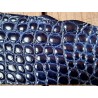 Morceau de cuir de crocodile bleu marine - Cuir en Stock