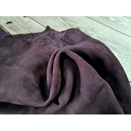Peau de chèvre velours vert forêt - Cuir en Stock