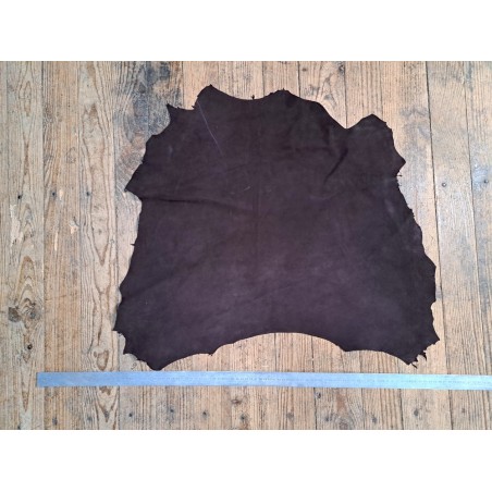 Peau de chèvre velours vert forêt - Cuir en Stock