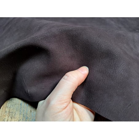 Peau de chèvre velours vert forêt - Cuir en Stock