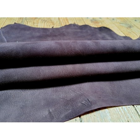Peau de chèvre velours vert forêt - Cuir en Stock