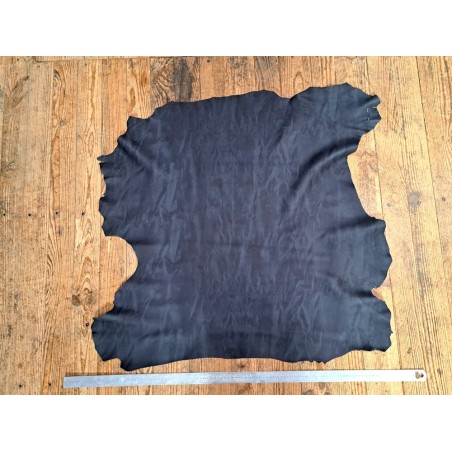 Peau de cuir de mouton nuancé - Bleu marine - vêtement - Cuir en Stock