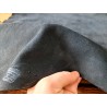 Peau de chèvre velours - Bleu nuit - Cuir en Stock