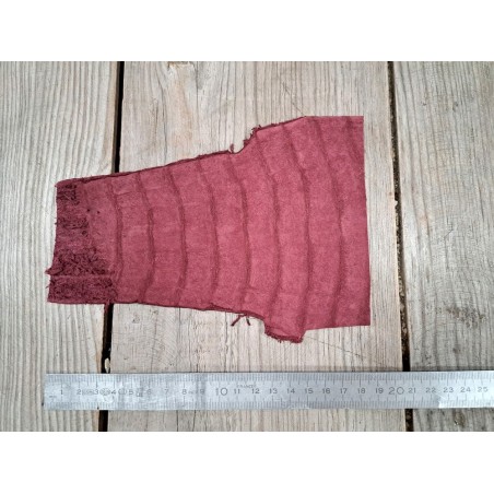 Peau de crocodile véritable - Rouge pourpre - Cuir en Stock