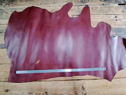 Collet de vache grenat 2,1 mm - cuir harnachement ceinture étui