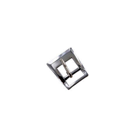 Petite boucle trapèze - Nickelé - 10 mm - Bouclerie - Cuir en Stock