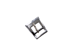 Petite boucle trapèze - Nickelé - 10 mm - Bouclerie - Cuir en Stock