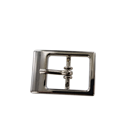 Petite boucle rectangulaire plateforme - Nickelé - 12 mm - Bouclerie