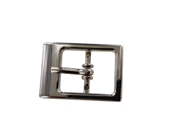 Petite boucle rectangulaire plateforme - Nickelé - 12 mm - Bouclerie