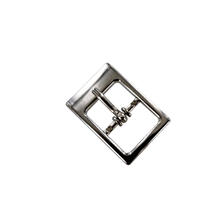 Petite boucle rectangulaire plateforme - Nickelé - 12 mm - Bouclerie
