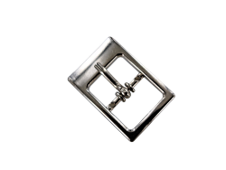 Petite boucle rectangulaire plateforme - Nickelé - 12 mm - Bouclerie