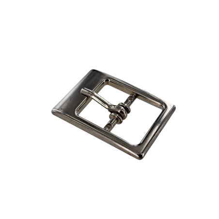 Petite boucle rectangulaire plateforme - Nickelé - 12 mm - Bouclerie