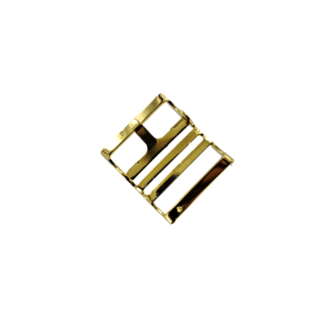 Petite boucle de ceinture fantaisie - Laiton - 14mm - Cuir en Stock
