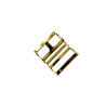 Petite boucle de ceinture fantaisie - Laiton - 14mm - Cuir en Stock