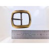 Grande boucle de ceinture rectangulaire arrondie - Bronze - 40 mm