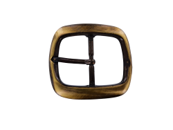 Grande boucle de ceinture rectangulaire arrondie - Bronze - 40 mm
