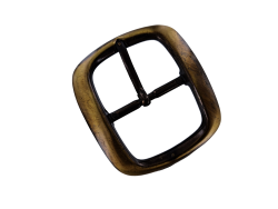 Grande boucle de ceinture rectangulaire arrondie - Bronze - 40 mm