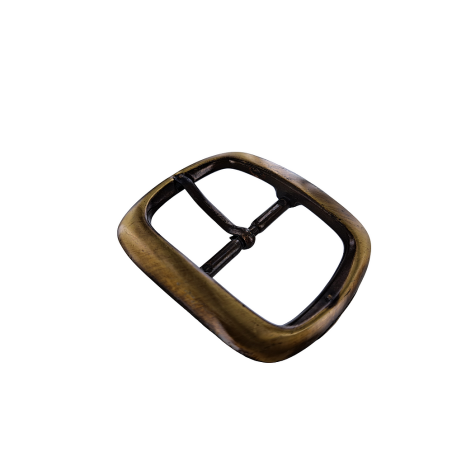 Grande boucle de ceinture rectangulaire arrondie - Bronze - 40 mm