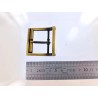 Boucle de ceinture carrée brossée - Doré vieilli - 40mm