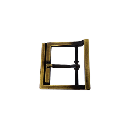 Boucle de ceinture carrée brossée - Doré vieilli - 40mm