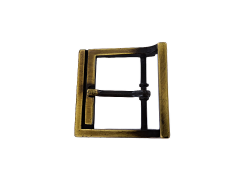 Boucle de ceinture carrée brossée - Doré vieilli - 40mm