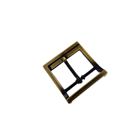 Boucle de ceinture carrée brossée - Doré vieilli - 40mm