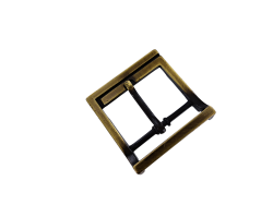 Boucle de ceinture carrée brossée - Doré vieilli - 40mm