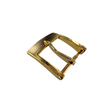 Boucle de ceinture rectangulaire plateforme - Laiton - Cuir en Stock