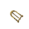 Boucle demi ovale moulure - Laiton - 20 mm - Cuir en Stock