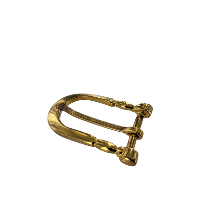 Boucle demi ovale moulure - Laiton - 20 mm - Cuir en Stock