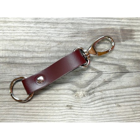 Porte-clés en cuir - Élégant avec mousqueton pivotant - Cuir en Stock
