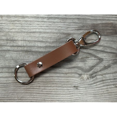 Porte-clés en cuir - Élégant avec mousqueton pivotant - Cuir en Stock