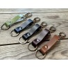 Porte clés en cuir avec mousqueton - 11 coloris - idée cadeau - goodies - Cuirenstock