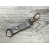 Porte-clés en cuir - Élégant avec mousqueton pivotant - Cuir en Stock
