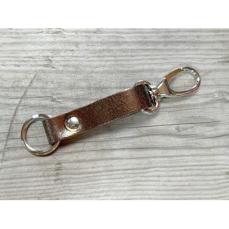 Porte-clés en cuir - Élégant avec mousqueton pivotant - Cuir en Stock