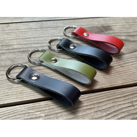 Porte clés en cuir avec anneau - goodies - Cuir en Stock