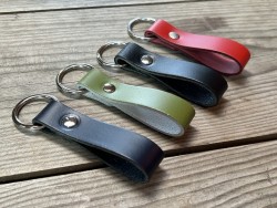 Porte clés en cuir avec anneau - goodies - Cuir en Stock