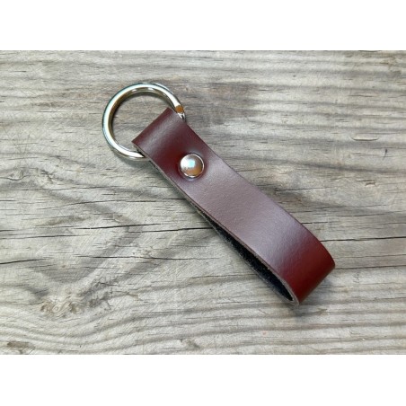 Porte clés en cuir avec un simple anneau - Cuir en Stock