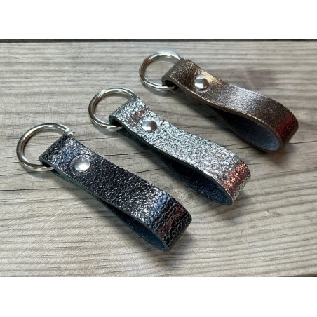 Porte clés en cuir avec un simple anneau - Cuir en Stock