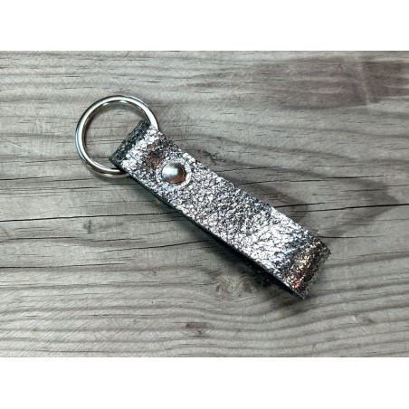 Porte clés en cuir avec un simple anneau - Cuir en Stock